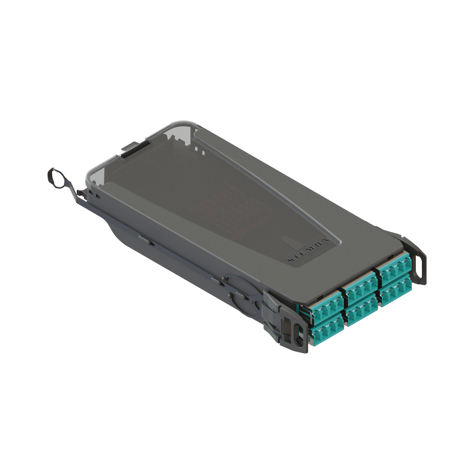 Cassette para empalme (Fusión) LightVerse, Hasta 24 fibras, Conectores LC/UPC "Shuttered", para fibra Multimodo OM4, 900um, 1 metro