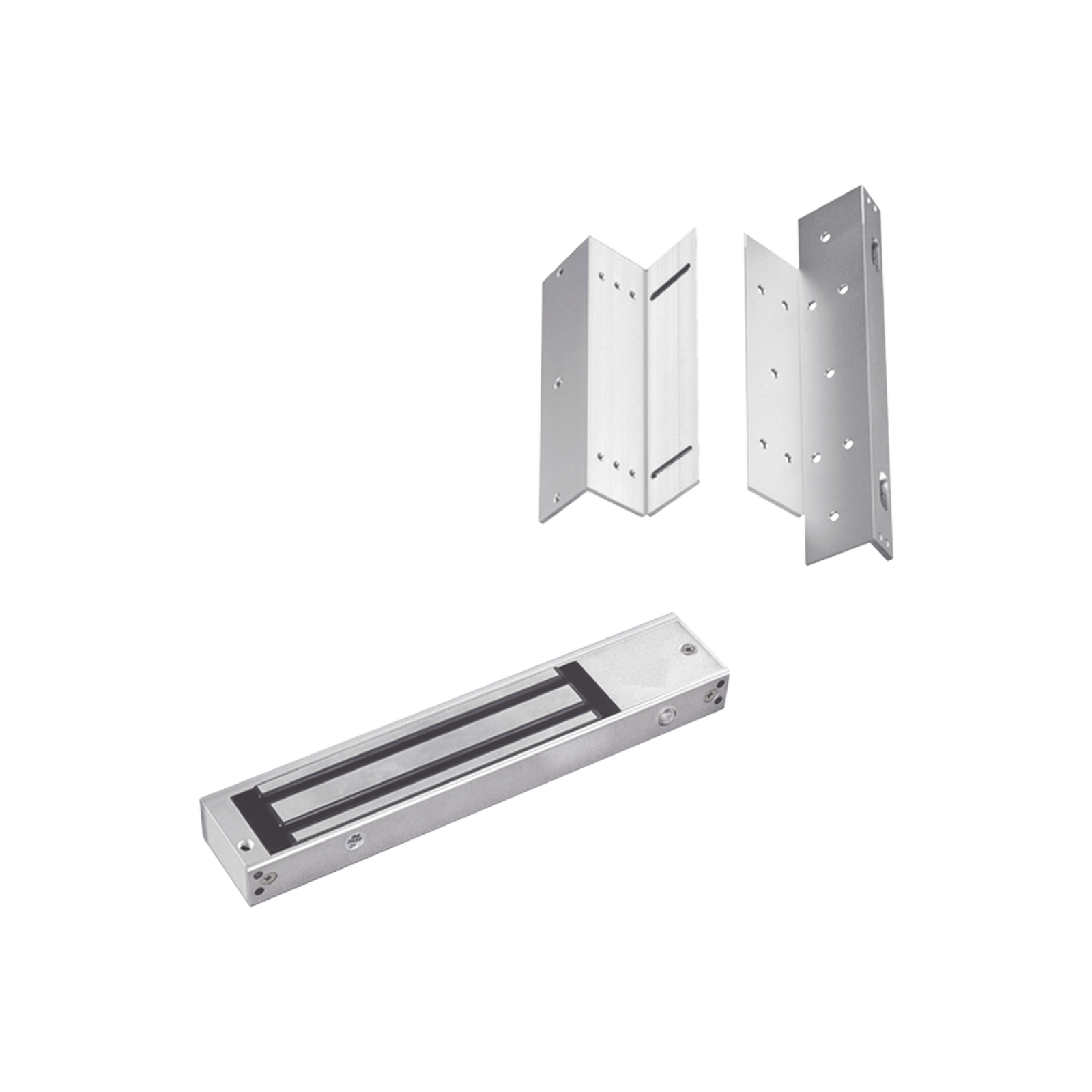 Kit para control de acceso incluye Chapa magnética de 600Lbs / Montajes L y Z