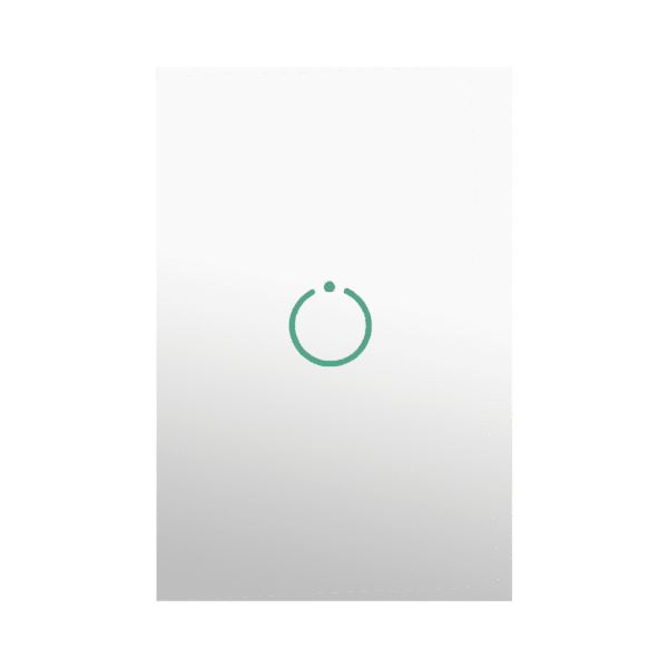 (ZWAVE) Interruptor On/Off panel táctil touch inalámbrico Zwave Plus 1 boton. Compatible con Hubitat HC8, Álula  M2M, otro
