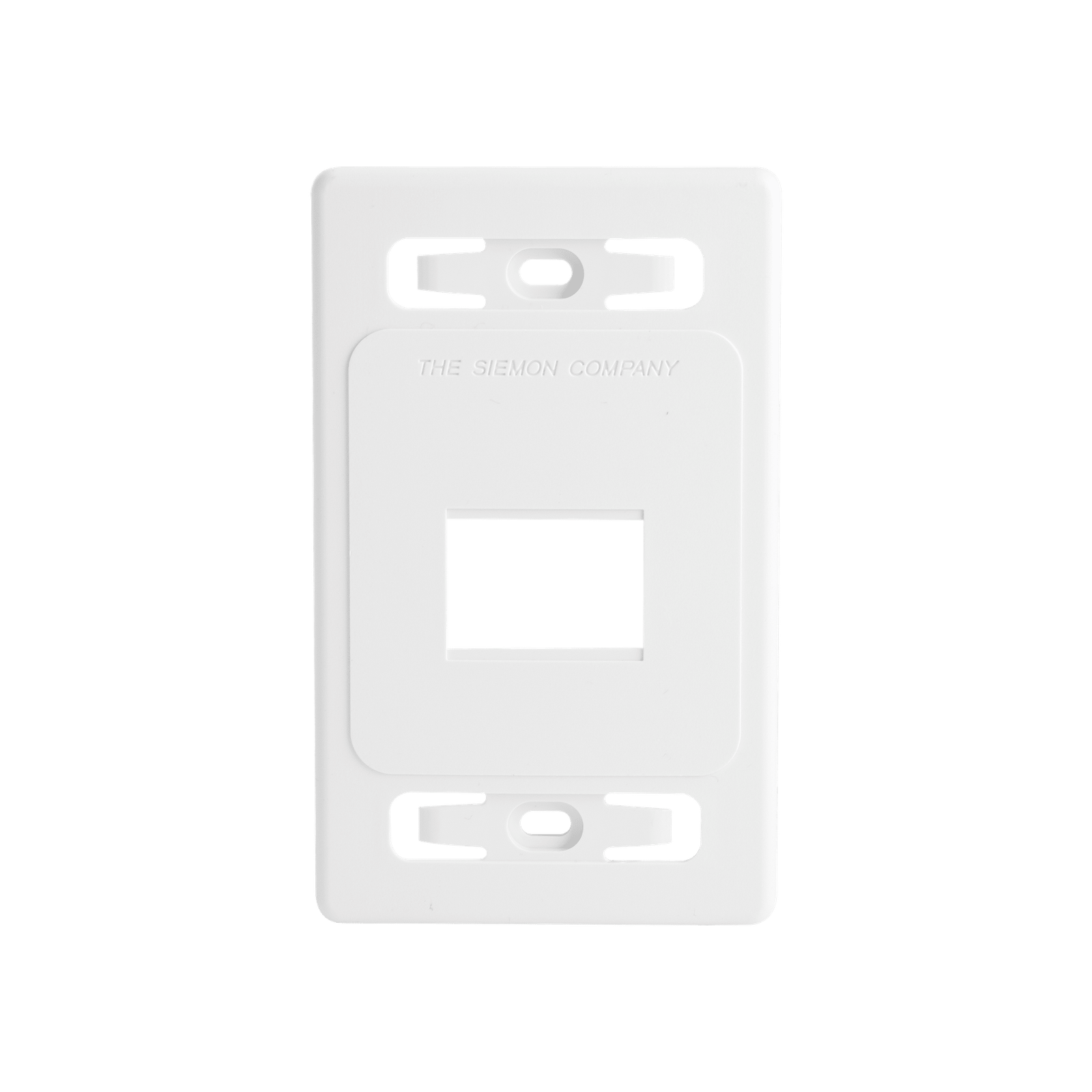 Placa de pared modular MAX, de 2 salidas, color blanco, version bulk (Sin Empaque Individual)