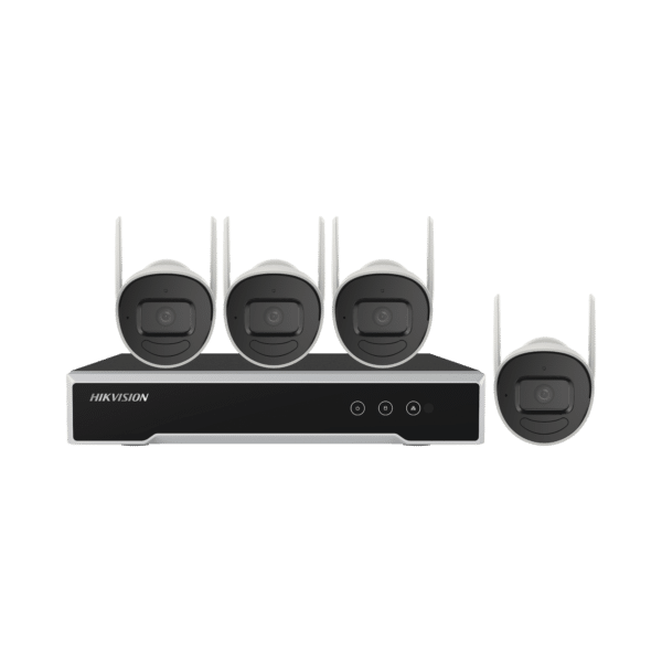 Kit IP Inalámbrico 4 Megapixel / NVR 4 Canales / 4 Cámaras Bala para Exterior / 1 HDD de 1 TB / Modo Repetidor