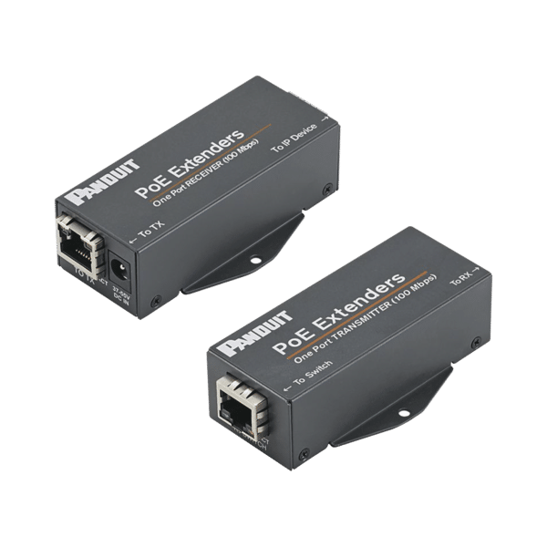 Kit de Extensor PoE/PoE+, Hasta 610 Metros (2000 ft) con Cable Cat5e o Cat6, 10/100Mbps, Incluye Transmisor, Receptor y Fuente de Alimentación