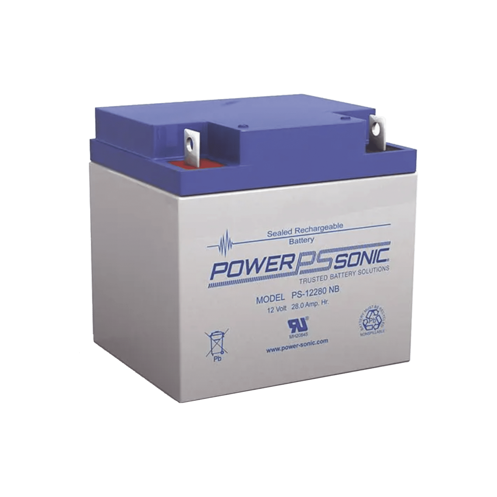 Batería 12V, 28AH, Para Respaldo, Tecnologías AGM/VRLA, 5 Años Vida Útil, Terminales NB, Reconocida UL