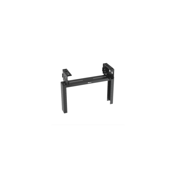 Rack de Distribución Aéreo de 2 Postes PanZone®, Rieles Roscados #12-24, de 6 UR, Color Negro
