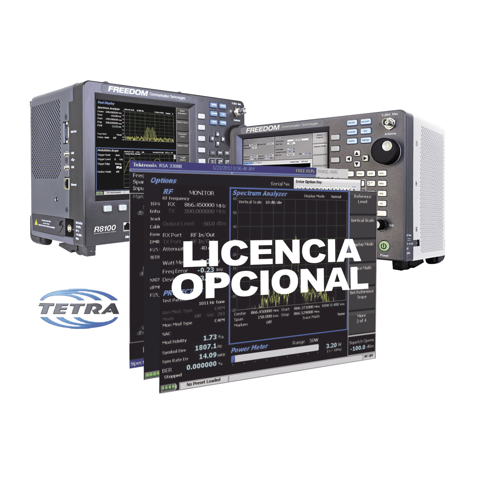 Opción de Software TETRA TMO Subscriber Test en R8000 /R8100.