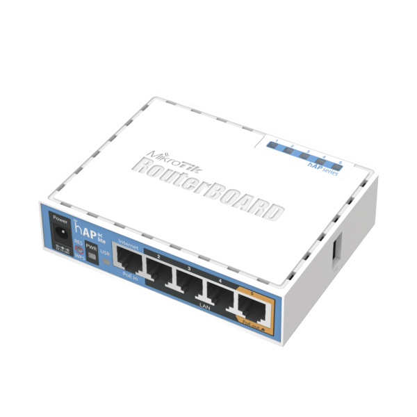 (hAP ac lite) 5 Puertos Fast Ethernet, WiFi Doble Banda 802.11ac