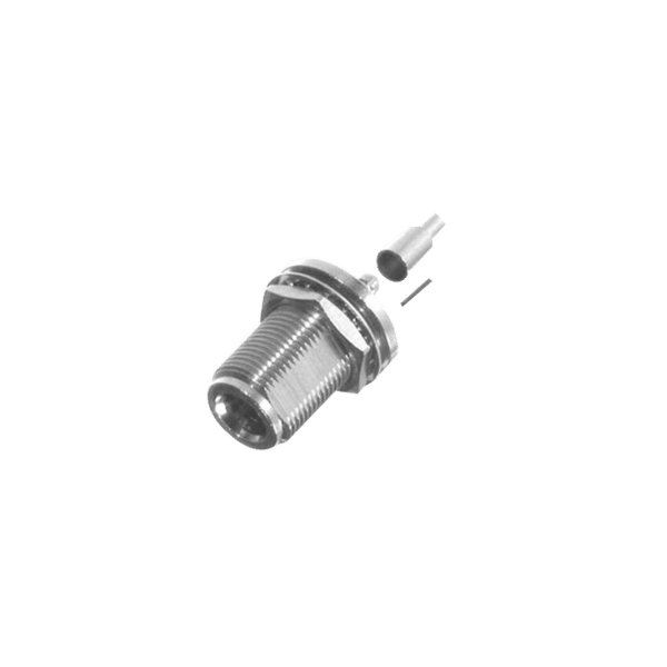 Conector N Hembra de Anillo para Chasis en 2D-Plano para cable RG-142/U.