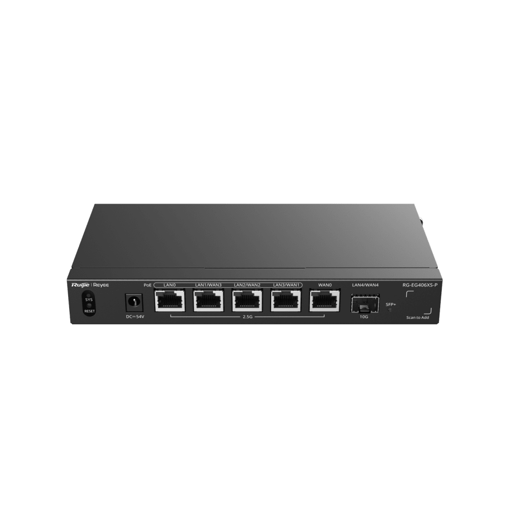 Router Core Balanceador PoE con Función SD-WAN, Hasta 110W, 1 puertos LAN , 5 puertos LAN/WAN Multi-gigabit, Un SFP+ LAN/WAN,1 Puertos WAN Multi-gigabit 2.5G, hasta 400 clientes .