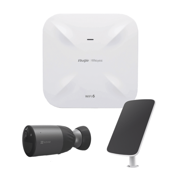 Kit de Cámaras Wi-Fi  con Access Point/ Incluye 1 Cámara de Batería  CS-BC1C / 1 Pane solar Mod. CS-CMT-SOLARPANEL-C / 1 Access Point RG-RAP6260(G)