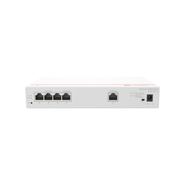 Router Multi-Servicio / 1 puerto 10/100/1000 Mbps(WAN) / 4 puertos 10/100/1000 Mbps(LAN) PoE+ (802.3af/at) / 50W / Rendimiento 1 Gbps / Controla hasta 32 APs / Hasta 150 Clientes / Administración Nube Gratis