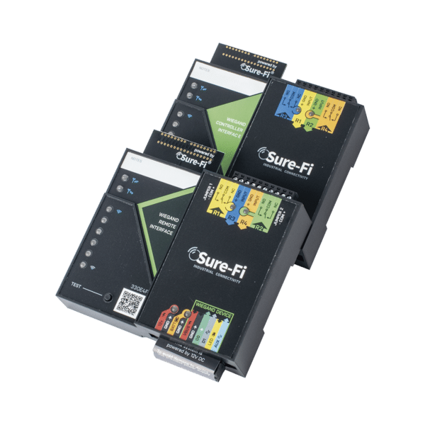 Convertidor de lectora para control de acceso (cableado a inalámbrico) / 1 Wiegand / 2 Relevadores / 2 Entradas / Atraviesa hasta 1.6 KM En Construcción o Material