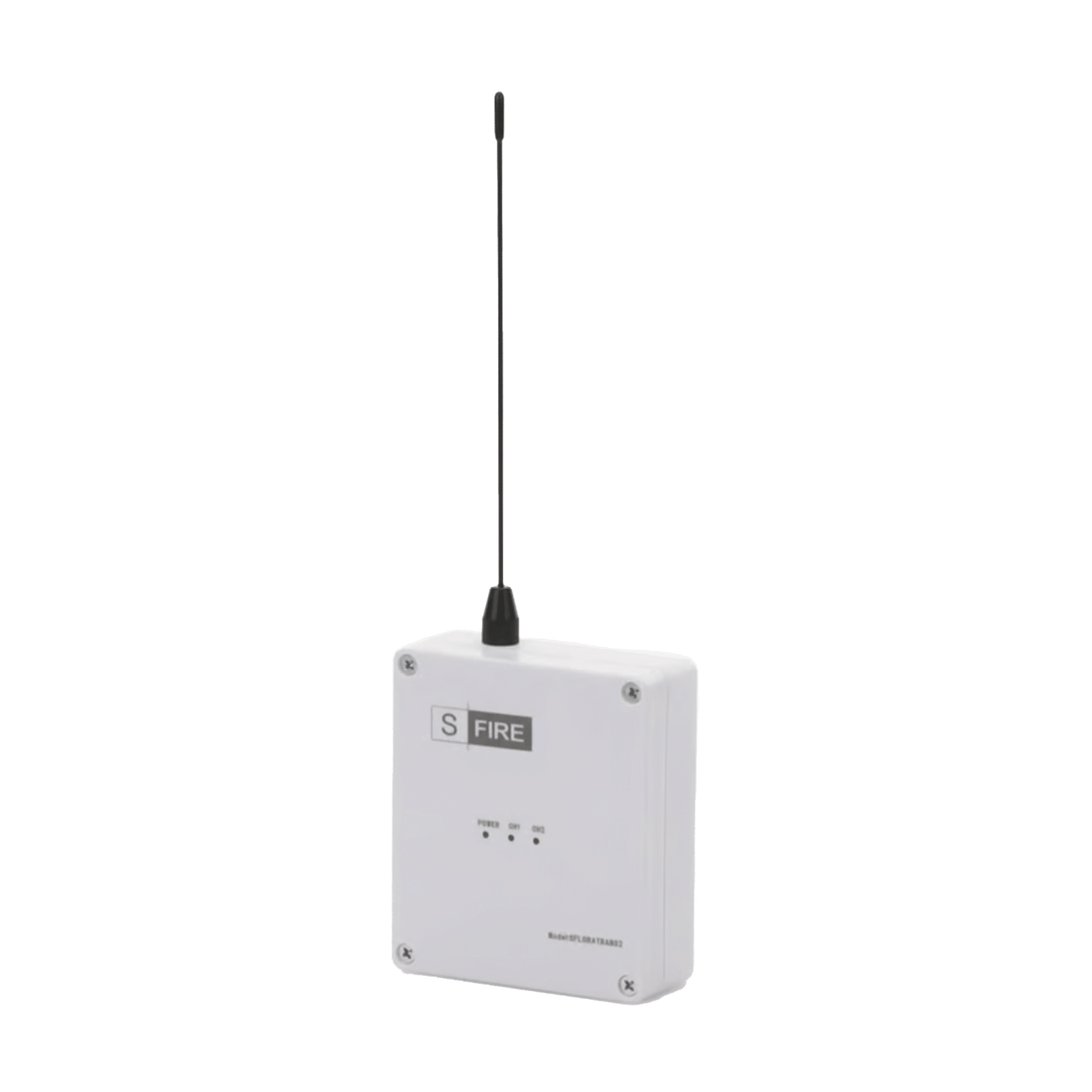 Transmisor inalámbrico / Alimentado a 12Vcc / Entrada de 2 contactos secos NA / Distancia máxima de transmisión 2500 metros (Linea de vista)