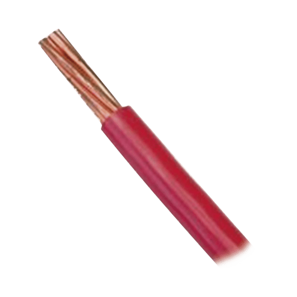 Cable Eléctrico de Cobre Recubierto THW-LS Calibre 4 AWG 19 Hilos Color Rojo (100 metros)