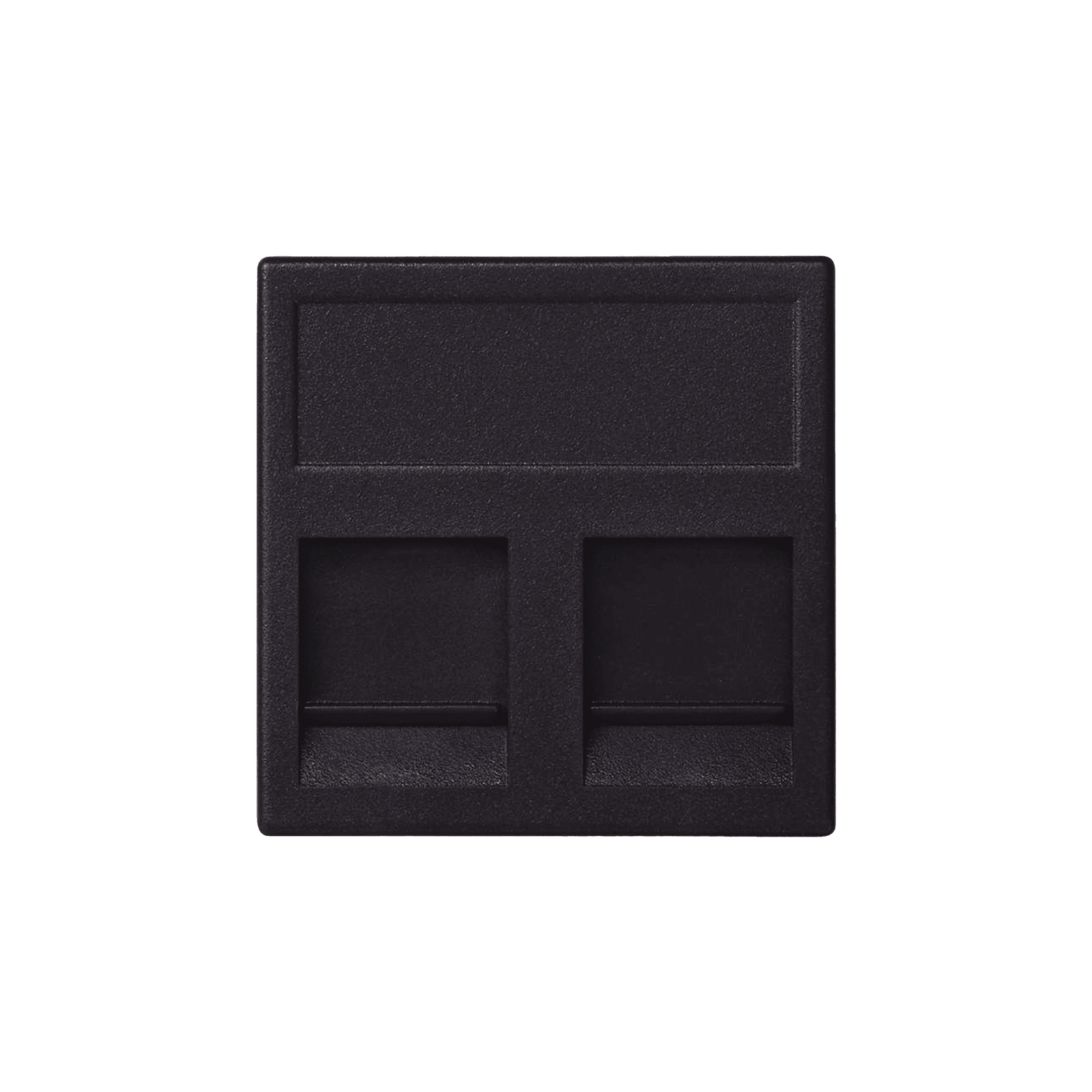 Módulo Color Grafito con 2 Espacios para Jack Keystone con Guardapolvo para las cajas de escritorio Ofiblock y Teleblock / (KB76/14)