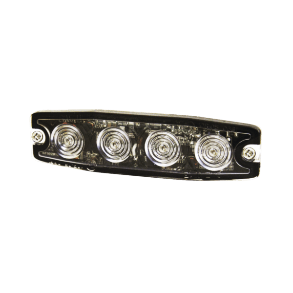 Luz Auxiliar de 4 LED, ámbar, SAE Clase I, Lente transparente