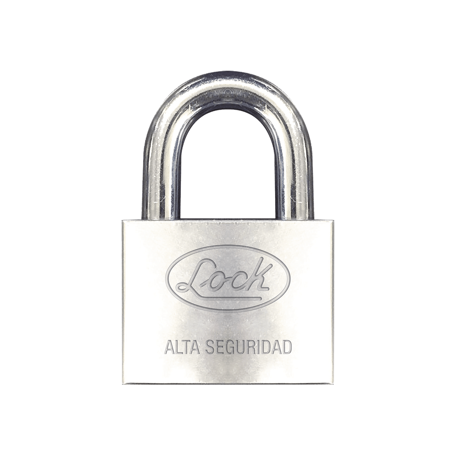 Candado de hierro alta seguridad con llave de disco/ Acabado Cromado/ Llaves Abloy/ Medida de Horquilla 38 mm.