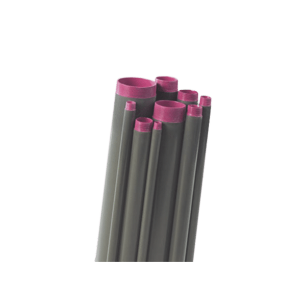 Tubo Conduit  rígido de aluminio de 2” (50.8 mm) con recubrimiento de PVC de 3.05 m con cople.