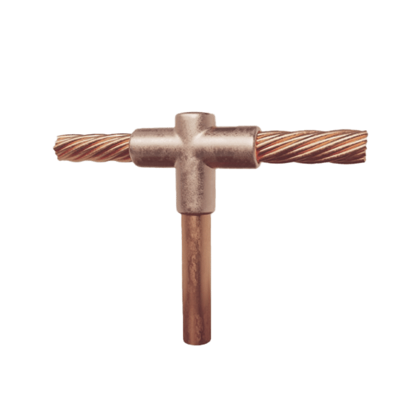 Molde para soldadura exotermica Tipo T, Tope de varilla 5/8 in. a Cable de Paso 1/0 AWG