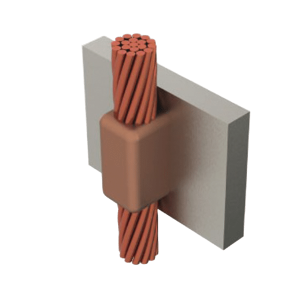 Molde para soldadura exotermica cable de paso vertical cal.2/0 a Placa Vertical.