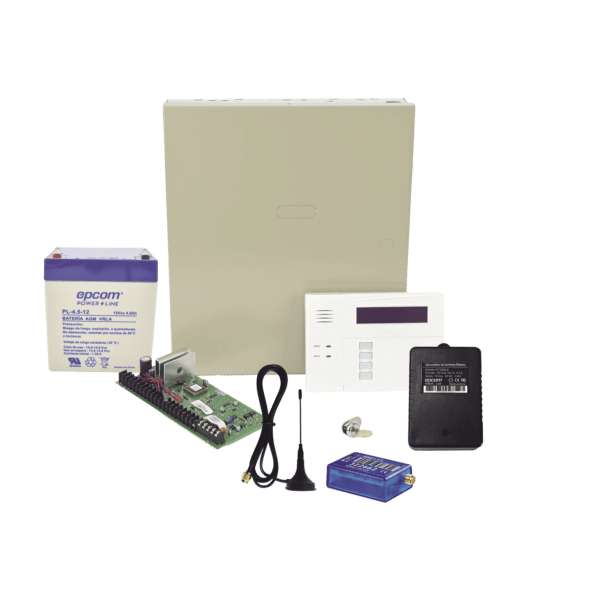 (1 Año datos ILIMITADO INCLUIDO)  Kit Vista48LA con comunicador MINI012G, Teclado, Gabinete y Transformador