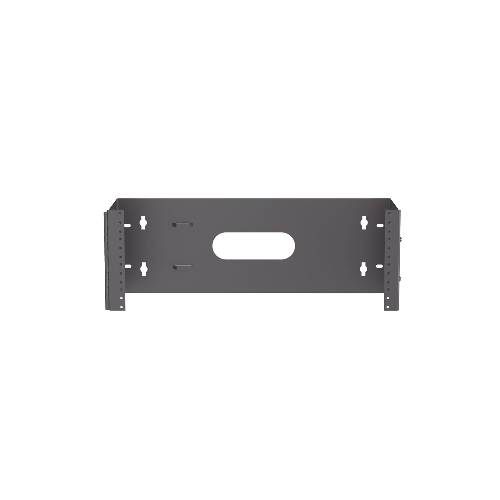 Rack Abierto de Instalación en Pared con Bisagras, Profundidad de 159 mm, 19 in de Ancho, 4 UR, Color Negro