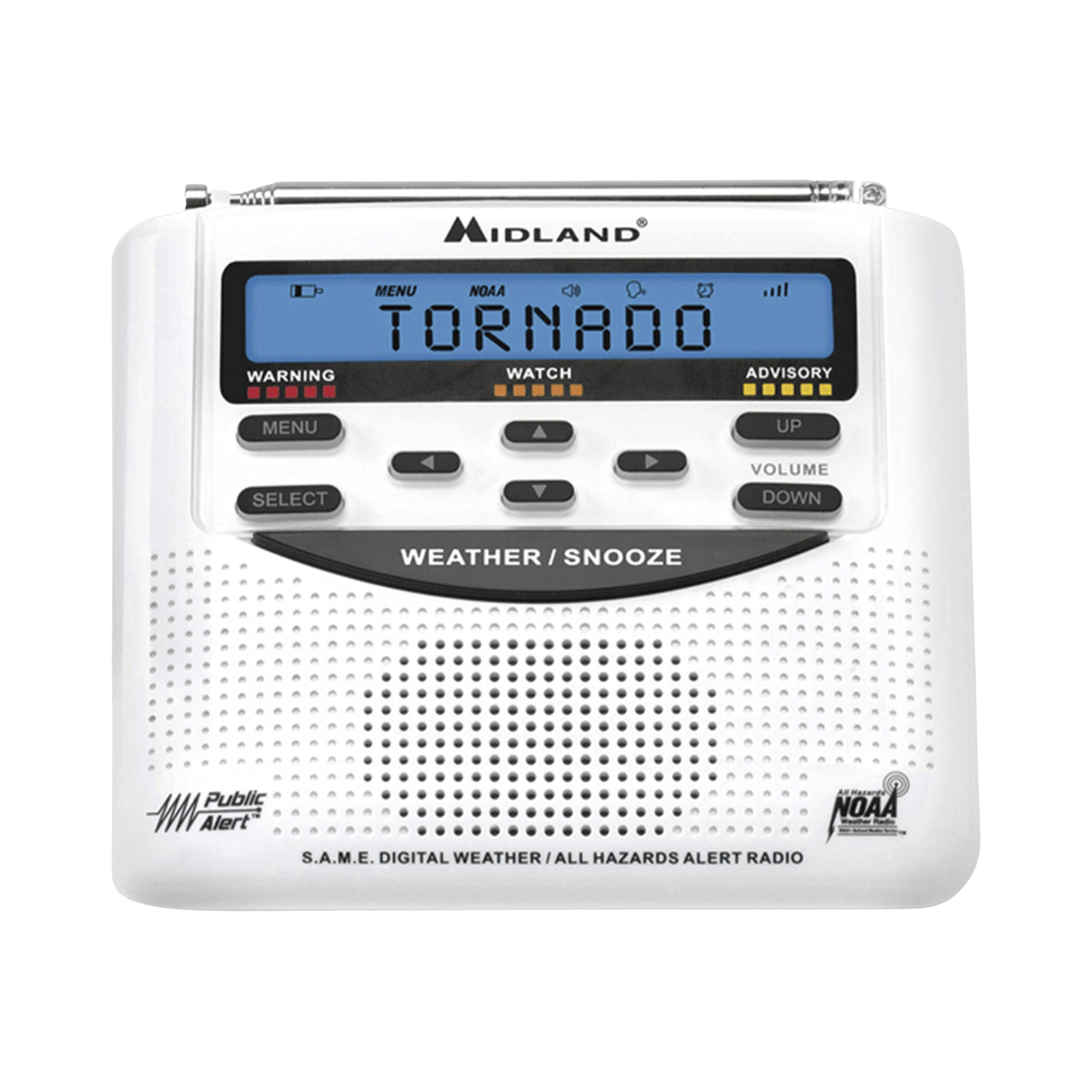 Radio receptor del Sistema de Alerta Sísmica Mexicano y meteorológico NOAA, vía radio en VHF y mediante códigos EAS-SAME