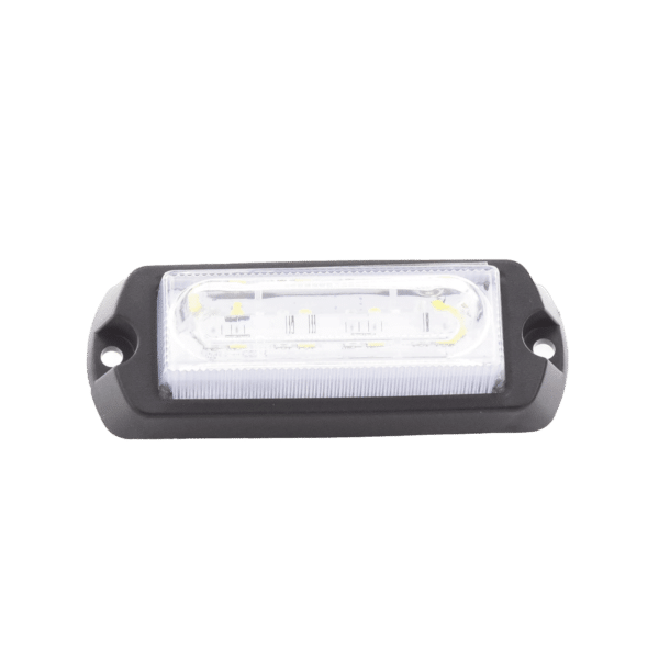 Luz Auxiliar Ultra Brillante de 8 LED, color Ámbar / Claro , con mica transparente.