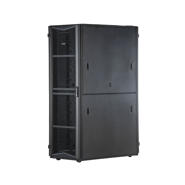 Gabinete FlexFusion para Centros de Datos, 45 UR, 800 mm de Ancho, 1200 mm de Profundidad, Fabricado en Acero, Color Negro