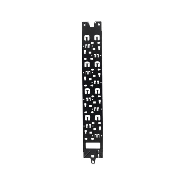 Panel Administrador de Cables Vertical para Gabinete FlexFusion™ de 42RU, Acepta Anillos en D, Anillos S1DR, S2DR y L; S1LR, S2LR, Color Negro