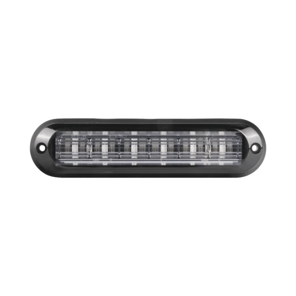 Luz Auxiliar Ultra Brillante IP67 de 6 LEDs, Color Claro, con mica transparente y bisel negro