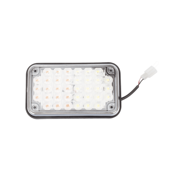 Luz de Advertencia de 6X4", Bicolor Rojo/Claro, Ideal para Ambulancias