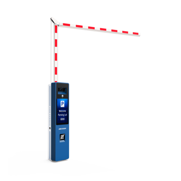 Barrera Vehicular IZQUIERDA Todo en Uno / Brazo Articulado Incluido de 4 mts / Cámara ANPR Integrada / Boton de Ayuda / Pantalla LCD / Apertura en 4 segundos
