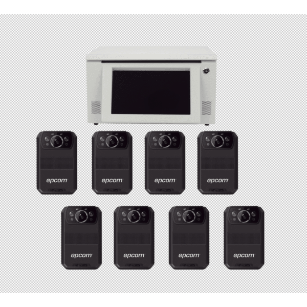 Kit de descarga simultanea para Bodycam | Estación de descarga XMRA8R3 | 8 X Bodycam  XMRR3