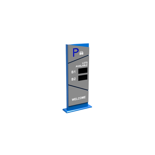 Pantalla Principal de Guía de Estacionamiento / 2 Módulos / Mensaje de Bienvenida / Uso con Aplicación de Guía de Estacionamiento