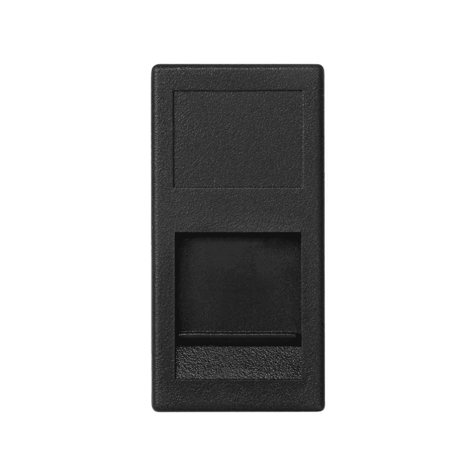 Medio Módulo Color Grafito con 1 Espacio para Jack Keystone con Guardapolvo para las cajas de escritorio Ofiblock y Teleblock / (K76/14)