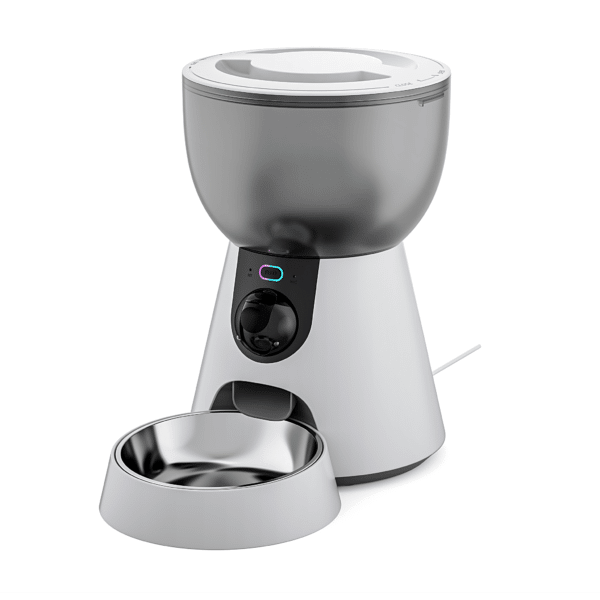 Alimentador Automático de Mascotas Inteligente / Cámara para Monitoreo / Capacidad 4L (2kg) / ABS de Grado Alimentario y Acero Inoxidable / Adaptador Tipo-C / Control App Vía WiFi 2.4G y 5G / Tazón de Acero Inoxidable