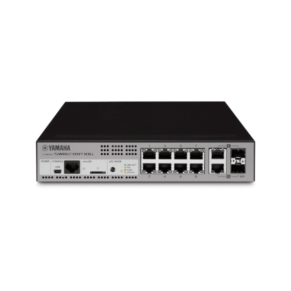 SWITCH DE RED L2 INTELIGENTE CON 10 PUERTOS POE AT 30W P/ DANTE