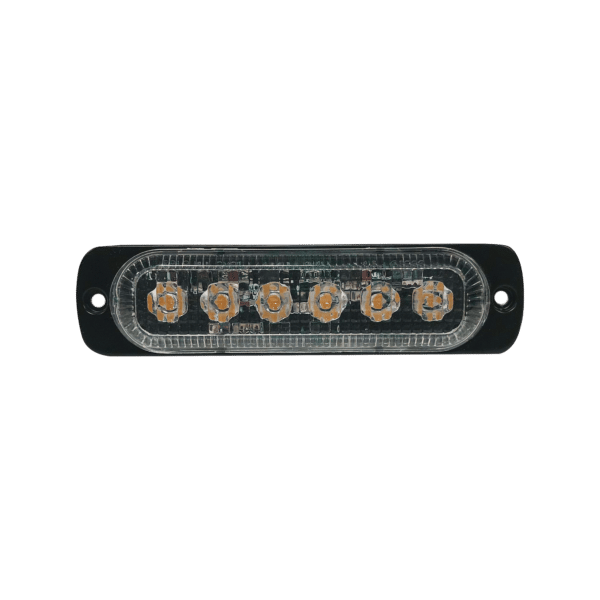 Luz direccional con 6 LEDS, color ambar, 12-24 Vcc