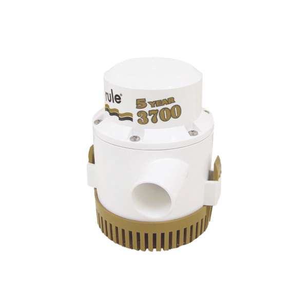 Bomba sumergible de achique serie gold de 3700 galones por hora a 12 Volts de corriente directa.