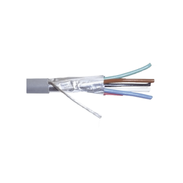 Cable Calibre 22, CMR, 6 Conductores, Blindado, 305 metros, Color Gris