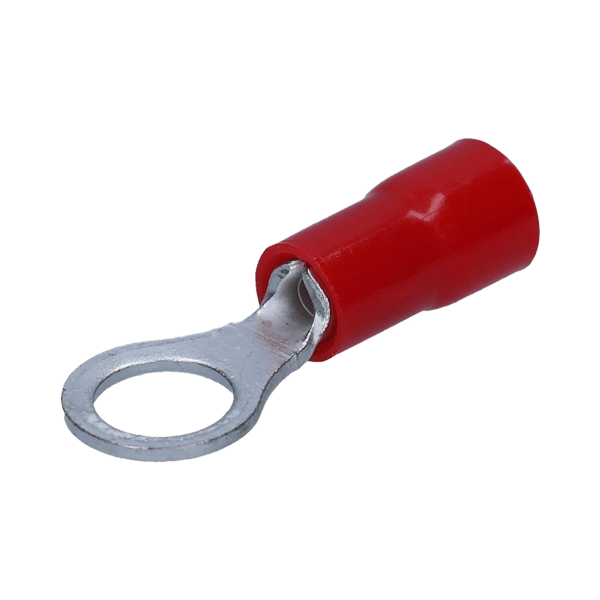 Terminal tipo ojo / 3 / 16" / 22 - 16 AWG / Rojo / Paquete de 25 piezas.