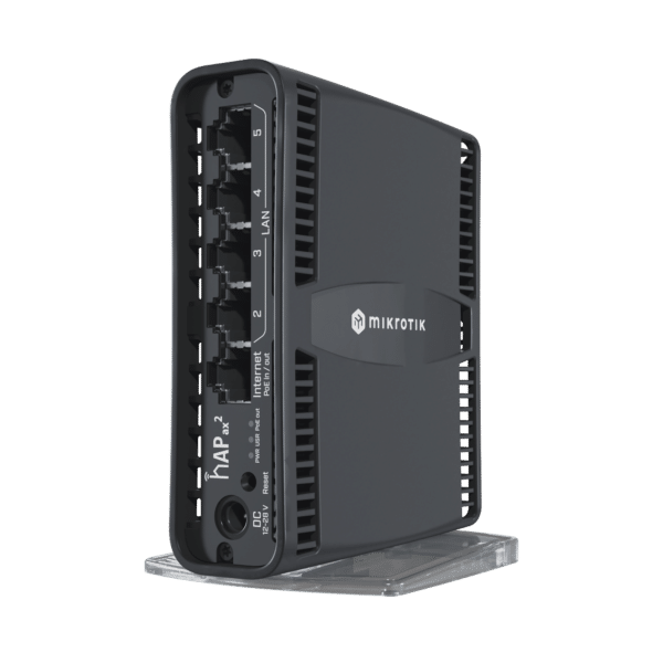 (hAP ax2) Router inalámbrico Wi-Fi 6 160mW de Potencia, 5 puertos gigabit, Port 1 PoE in/out