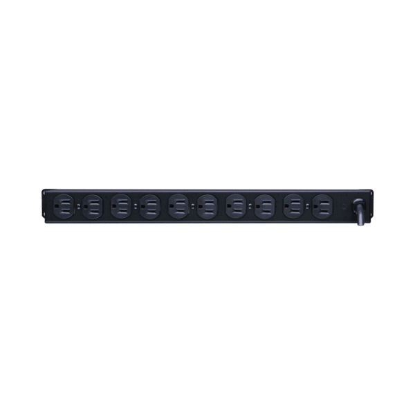 PDU Básico Para Distribución de Energía, Con 10 Tomas NEMA 5-15R Traseras, 1UR, 15 Amp, 120 Vca