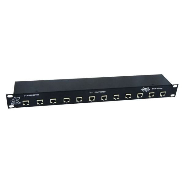 Protector de puertos IP de 12 Canales para uso en CAT5e, CAT6 y CAT6A.