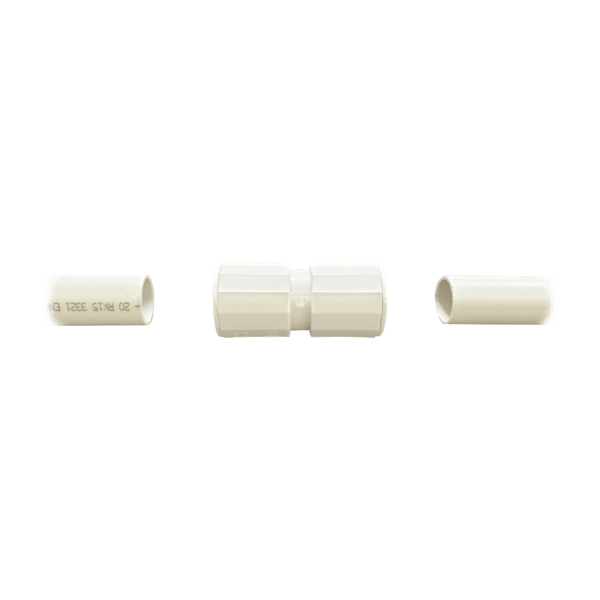 Manguito / Cople Morbidx IP67 libre de halógenos para unir tubería rígida de 16 mm (5/8") permite una instalación hermética no necesita pegamento