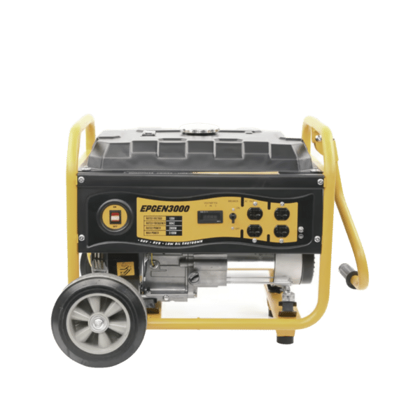 Generador a Gasolina / Planta de Emergencia 3kW, 110Vca, Encendido de Jalón, Jaula con Ruedas para Fácil Traslado