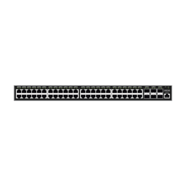 Switch Gigabit  Administrable / 48 puertos 10/100/1000 Mbps + 6 Puertos SFP+ / Compatible con GWN Cloud.