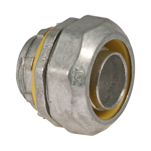 Conector recto metálico para tubería liquidtight de 1/2" (13 mm).