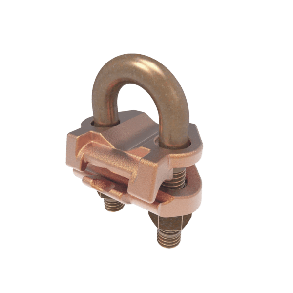 Conector Mecánico para Cable Calibre 4 a 2/0 AWG / Paralelo o 90° a Tubo de 3/8" o Varilla de 5/8" - 3/4".