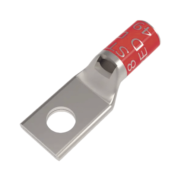 Zapata Terminal de Compresión BURNDY Cañón Corto para Tornillo de 5/16" y Calibre 8 AWG.
